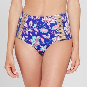 Women's Beach High Waist Strappy Bikini Bottom